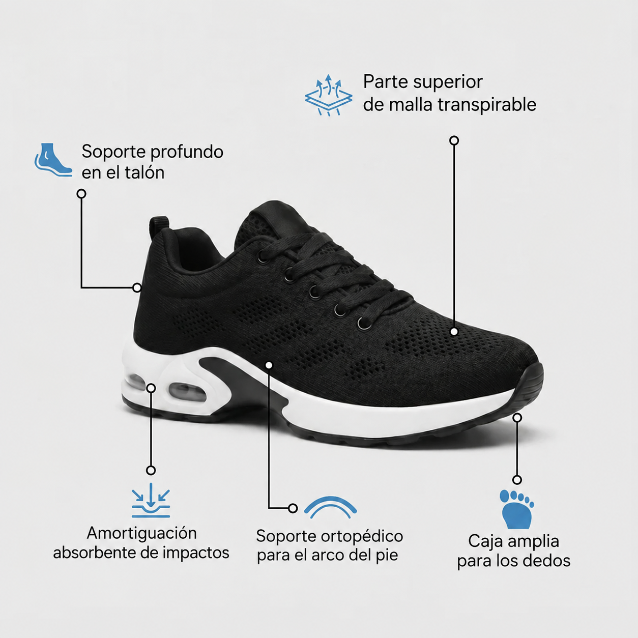 ALIVA™ Pro — Zapato de 12 horas para aliviar el dolor de pies, rodillas y espalda